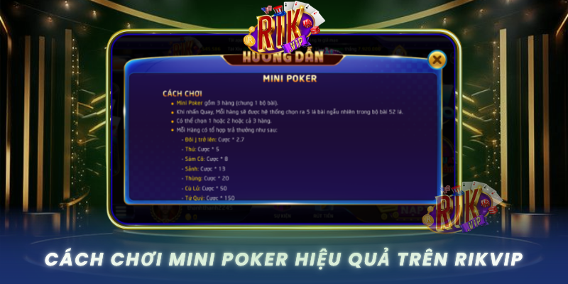 Cach Choi Mini Poker Hieu Qua Tren Rikvip